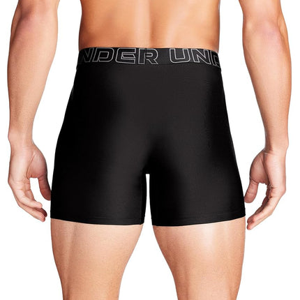 Under Armour Men's Tech 6-inch Boxerjock 2-Pack Boxer Briefs, Black Solid-Core Pack of 3, 3XL