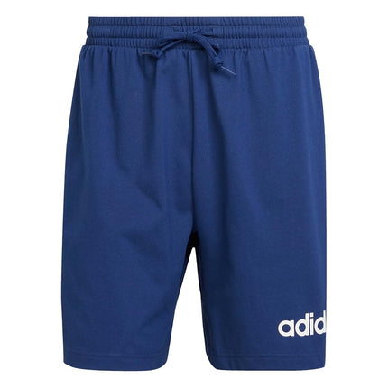 adidas Men's Essentials Linear Single Jersey 7" Shorts, Dark Blue/White, XXS