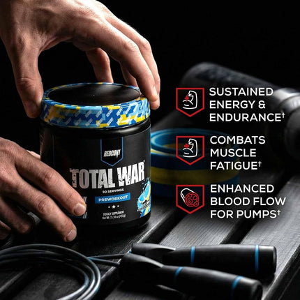 Redcon1 Strawberry Kiwi Total War Pre Workout Supplement 435 g
