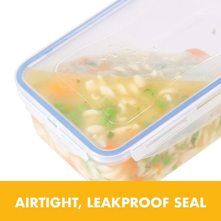 (Pack of 4) LOCK & LOCK Airtight Rectangular Tall Food Storage Container 60.87-oz / 7.61-cup