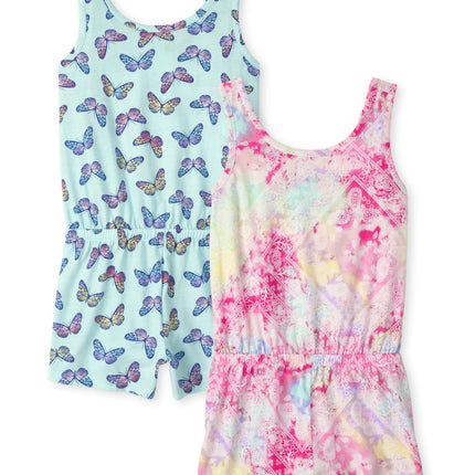 The Children's Place girls Girls Print Romper, But