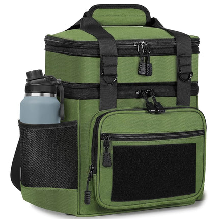 Double Deck Insulated Lunch Box, Expandable Large 
