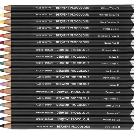 Derwent Procolour Pencils Set Of 36 In Tin, 4mm Round Core, Premium Core Strength, Smooth Texture, For Fine Art Drawing & Colouring, Professional, 2302507, Yellow,Blue,Green,Red,Pink,Black,Purple