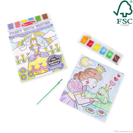 Paint with Water - Princess: Activity Books - Coloring/Painting/Stickers