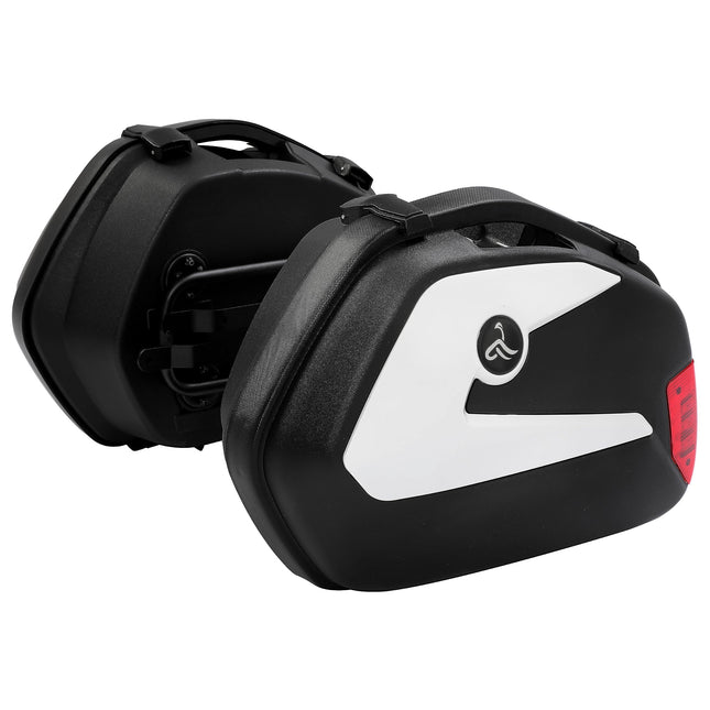 ECOTRIC Hard Saddlebags Compatible with Can-am Spyder Roadster RS ST Honda Street with Mounting Brackets