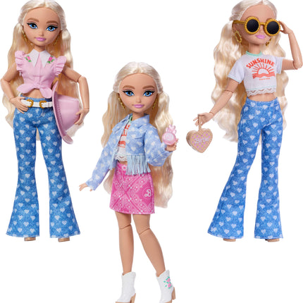 Barbie Dream Besties Festival Looks Set, Including Barbie “Malibu” Doll with Long, Blonde Stylized Hair, 10+ Removable Fashions & Accessories, JGH87