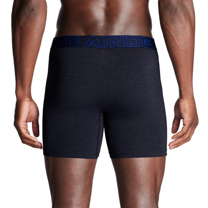 Under Armour Men's Performance Cotton 6-inch Boxerjock 3-Pack, Midnight Navy - Core, L