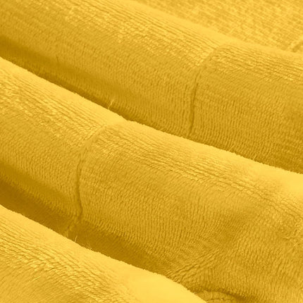 Elegant Comfort Ultra Soft Reversible Flannel Sherpa Blanket - Cozy Silky Fleece Throw for Couch, Bed - Plush Fuzzy Warm Winter Blanket for Gift, Twin, Yellow