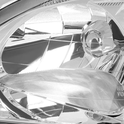 DNA Motoring OEM-HL-0006-R Chrome Factory Style Passenger Side Headlight Replacement For 99-00 Civic
