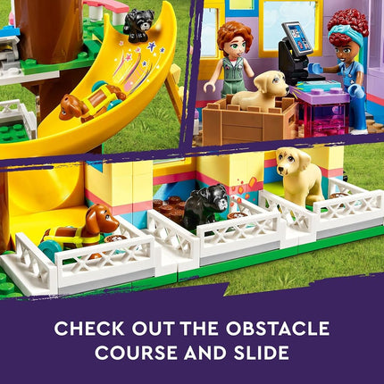 LEGO Friends Dog Rescue Center 41727, Pet Animal Playset for Kids Ages 7 Plus Years Old with 2023 Series Characters Autumn and Zac Mini-dolls, Toy Vet Set