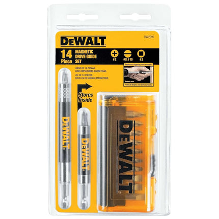 DEWALT Screwdriver Bit Set, Magnetic Drive Guide, 14-Piece (DW2097CS), Metal