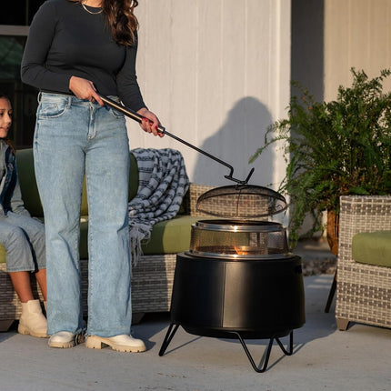 Tiki Heavy-Duty Stainless Steel Fire Pit Poker – 32.9" Two-Piece Fire Poker for Fire Pits, Campfires & Fireplaces – Durable Outdoor Fire Pit Accessory
