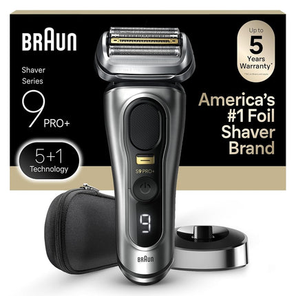 Braun Series 9 9517s PRO+ Electric Razor for Men, 5 Pro Shave Elements & Precision Long Hair ProTrimmer, Charging Stand, Braun�s Best for Smooth Skin, Wet & Dry Electric Razor with 60min Runtime