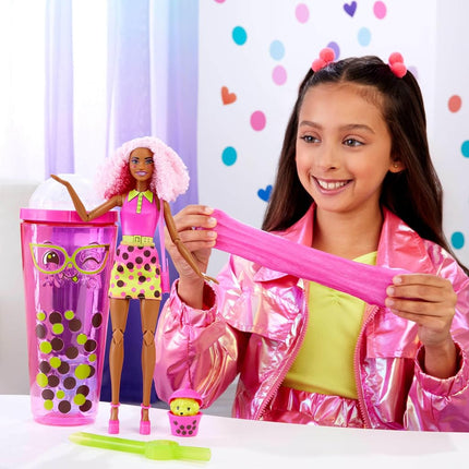 Barbie Pop Reveal Bubble Tea Series Doll & Accessories with Fashion Doll & Pet, 8 Surprises Include Color Change, Cup with Storage (Styles May Vary), HTJ20