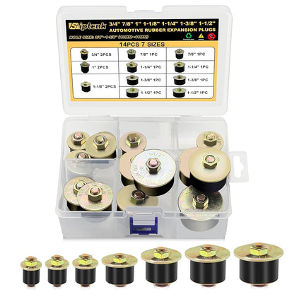 Siptenk 14pcs Freeze Expansion Plugs 3/4" 7/8" 1" 