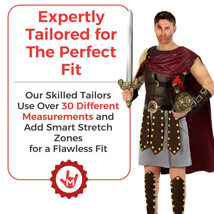 Morph Gladiator Costume, Halloween Costumes for Men, XL