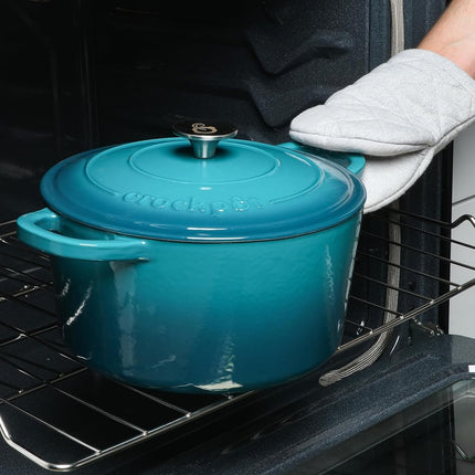 Crock Pot Artisan 7-Quart Round Dutch Oven - Teal Ombre