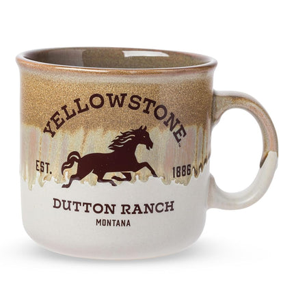 Silver Buffalo Yellowstone Dutton Ranch Silo Mug de camping en céramique émaillée réactive, 590 ml