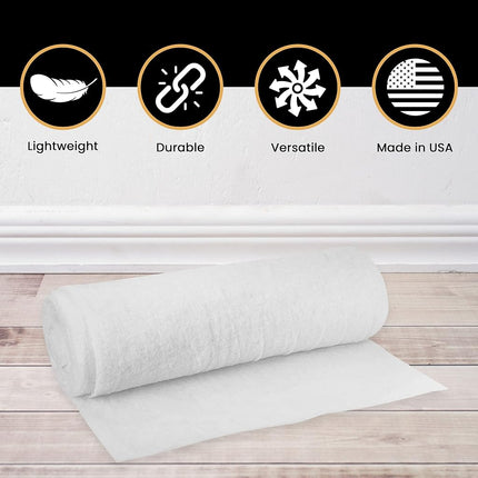 AK TRADING CO. Ouate de polyester Dacron collée de 60 pouces de large, qualité rembourrage - Support de coussin, fournitures de matelassage, rembourrage de meubles, projets d'artisanat, ouate de polyester durable - 10 verges