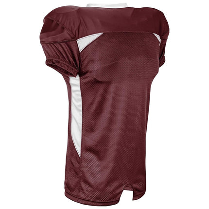 CHAMPRO Boys' Huddle Stretch Polyester Dazzle Youth Football Game Jersey Maroon, White