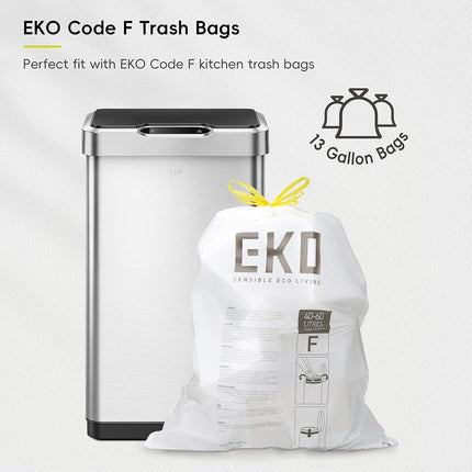 EKO Kitchen Automatic Sensor Rubbish Bin, 50L, Stainless Steel