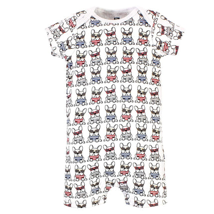 Hudson Baby Mamelucos de algodón unisex, tiburón azul, 6-9 meses