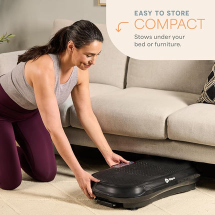 LifePro Vibration Plate Exercise Machine For Lymphatic Drainage | Waver | 99 Speed Levels & 9 Program Mode | Full Body Exercise Machine For Home Use | Resistance Bands & Remote | Midnight Black
