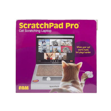 ScratchPad Pro — Griffoir pour chat en carton en forme d'ordinateur portable, excellente idée pour les propriétaires d'animaux de compagnie, jouets interactifs pour chats d'intérieur, fournitures pour chatons et articles pour chats