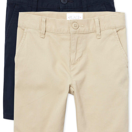 The Children's Place Girls' Uniform Chino Shorts, 