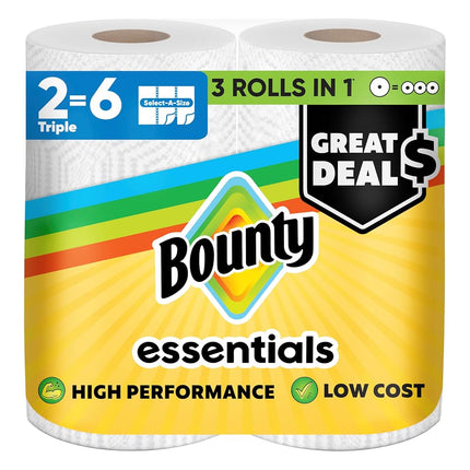 Bounty Essentials Select-A-Size Paper Towels, Whit