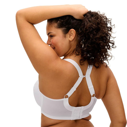 Elomi, Women's Plus Size Energise Underwire Sport Bra, womens, EL8041, white, 38JJ