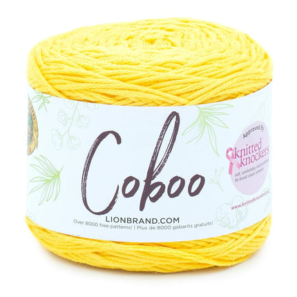 Lion Brand Yarn Coboo, Soft Cotton Blend Yarn for 