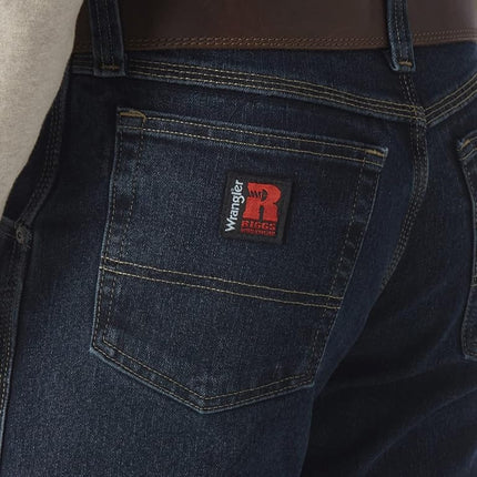 Wrangler Riggs Workwear Men's Five Pocket Jean, Dark Tint, 32W x 32L