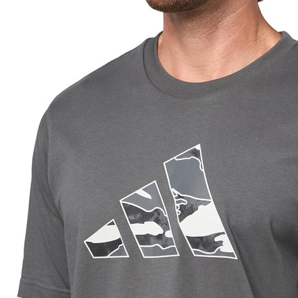 adidas Men's Camouflage Graphic T-Shirt, Grey/Logo, M Tall