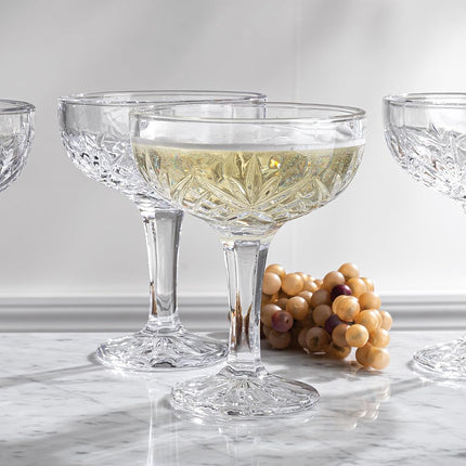 Verres à Champagne Godinger - Lot de 4, Collection Cristal Dublin