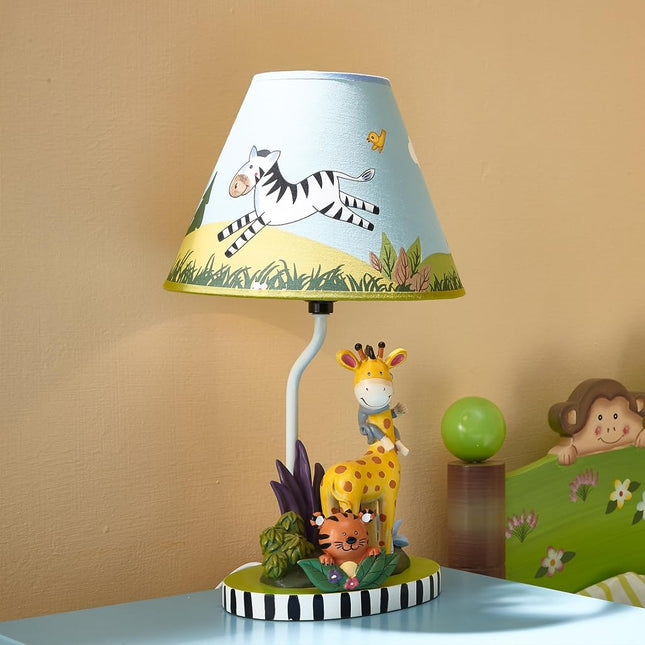 Fantasy Fields - Kids Table Lamp Bedside Light - Sunny Safari - Child Friendly Water-based Paint