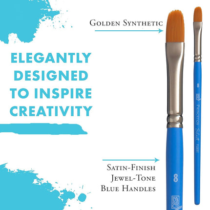 Princeton Select Artiste Filbert Paintbrush, Synthetic, Wood, Multicolor, Size 8
