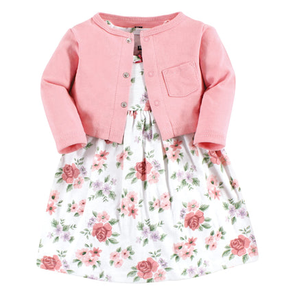 Hudson Baby Baby Girls' Cotton Dress and Cardigan 