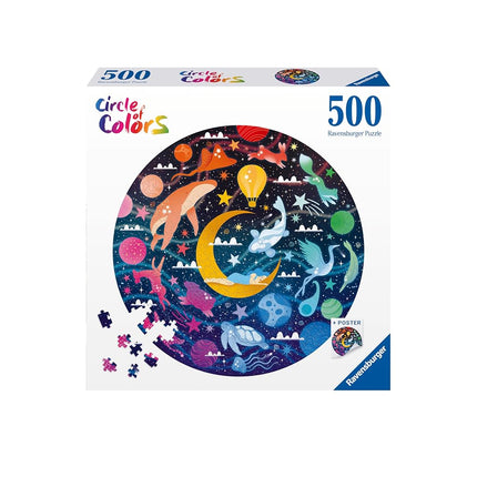 Ravensburger 12000818 - Dreams - 500 pieces jigsaw puzzle – Puzzle for adults and kids age 12 years up, Round puzzle