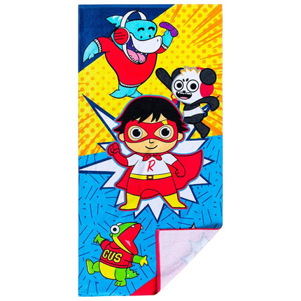 Franco Kids Super Soft Cotton Beach Towel, 58 in x 28 in, Ryan's World