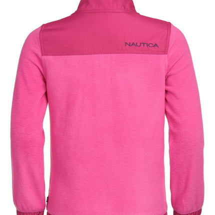 Nautica Girls' Little Fleece Full-Zip Jacket, Rose, 5