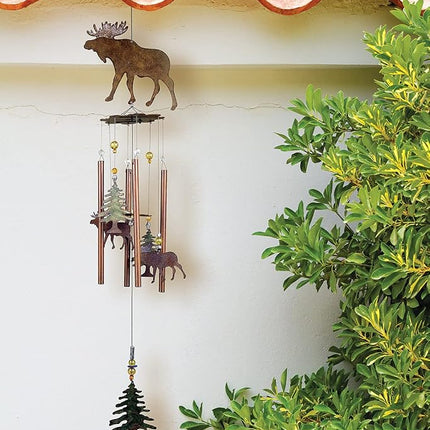 Sunset Vista Designs Wilderness Wonders Moose Wind Chime, 36"