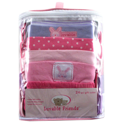Luvable Friends Unisex Baby Layette Gift Cube - Pink - 0-3 Months