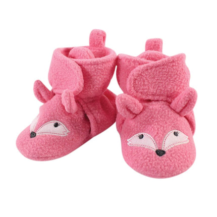 Hudson Baby Unisex-Baby Cozy Fleece Booties, Miss Fox, 0-6 Months
