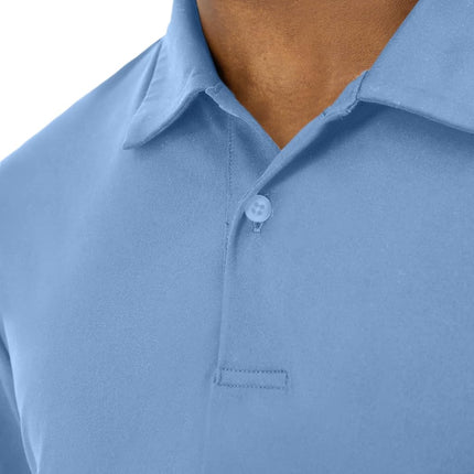 Hanes Moves Performance, Short Sleeve Polo Shirt for Men, Moisture-Wicking, Blue Dive, XXL
