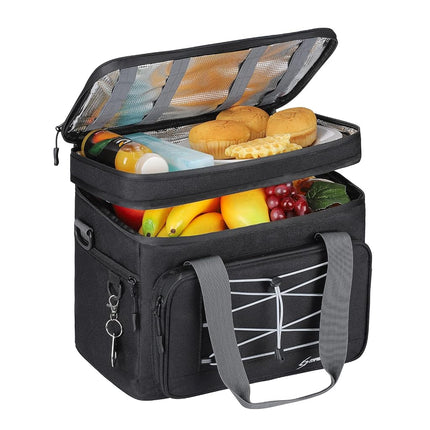 Sac isotherme souple Maelstrom, glacière souple pliable, glacière de plage étanche de 30 canettes, boîte à lunch portable pour les courses, le kayak, noir