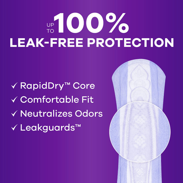Always Discreet Toallas para incontinencia para mujer y toallas posparto, extra absorbente, 33 unidades, hasta 100% protección contra fugas de vejiga