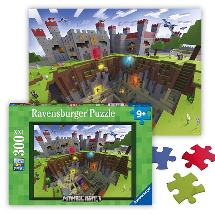 Ravensburger Minecraft Cutaway 300 Piece XXL Jigsaw Puzzle for Kids 9 Years and Up - Premium Minecraft Puzzle Toy for Children