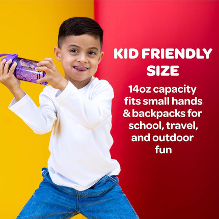 CamelBak Crayola Flip Straw Kids Tritan Renew Water Bottle Cherry Red, 14oz