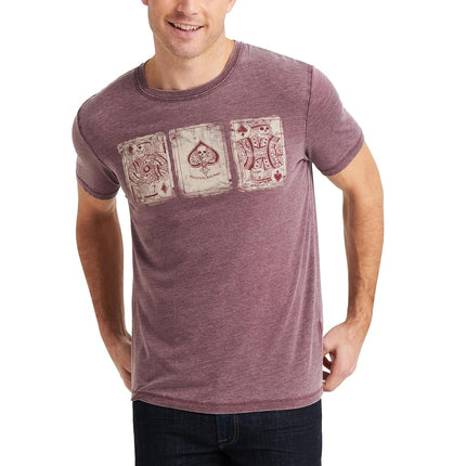 Lucky Brand Men's Poker Cards Tee Shirt - red - XL